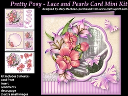 Pretty Posy - Lace and Pearls Card Mini Kit