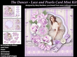 The Dancer - Lace and Pearls Card Mini Kit