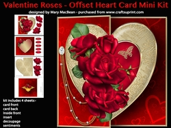 Valentine Roses - Offset Heart Card Mini Kit