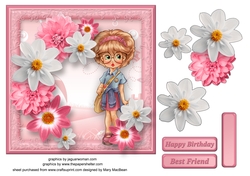 Morning Stroll Decoupage Card Front