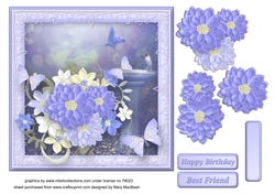 The Dawn Garden Decoupage Card Front