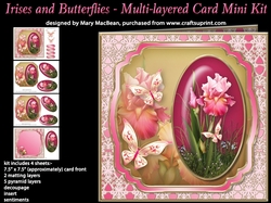 Irises and Butterflies - Multi-layered Card Mini Kit