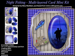 Night Fishing - Multi-layered Card Mini Kit