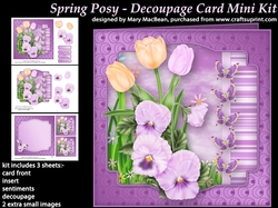 Spring Posy - Decoupage Card Mini Kit