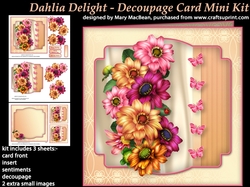Dahlia Delight - Decoupage Card Mini Kit