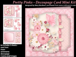 Pretty Pinks - Decoupage Card Mini Kit