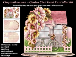 Chrysanthemums - Garden Shed Easel Card Mini Kit