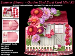 Summer Blooms - Garden Shed Easel Card Mini Kit