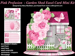 Pink Profusion - Garden Shed Easel Card Mini Kit
