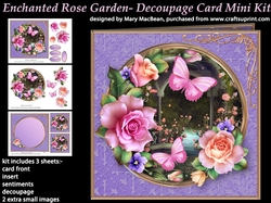 Enchanted Rose Garden - Decoupage Card Mini Kit