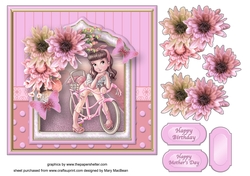 Pedal Power - Decoupage Card Front