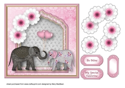 My Special Valentine - Decoupage Card Front