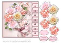 A Little Bird - Decoupage Card Front