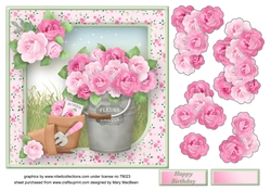 Gardening Time - Decoupage Card Front