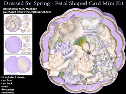 Dressed for Spring - Petal Shaped Card Mini Kit