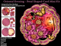 Oriental Evening - Petal Shaped Card Mini Kit