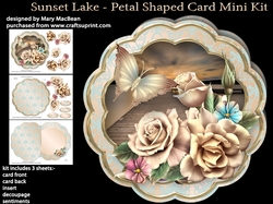 Sunset Lake - Petal Shaped Card Mini Kit