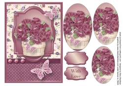 Barrel of Blooms Pyramid Card Front