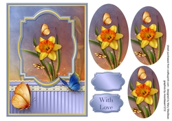 Daffodil Days Pyramid Card Front