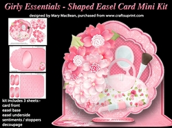 Girly Essentials - Shaped Easel Card