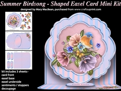 Summer Birdsong - Shaped Easel Card