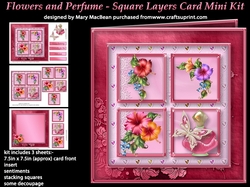Flowers and Perfume - Square Layers Card Mini Kit