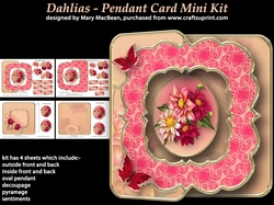 Dahlias - Pendant Card Mini Kit