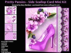 Pretty Pansies - Side Scallop Card Mini Kit