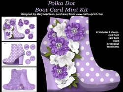 Polka Dot Boot Card Mini Kit