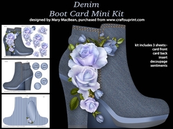Denim Boot Card Mini Kit