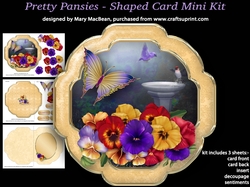 Pretty Pansies - Shaped Card Mini Kit