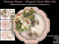 Vintage Roses - Shaped Card Mini Kit