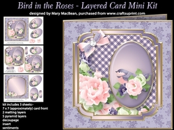 Bird in the Roses - Layered Card Mini Kit