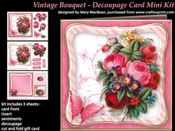Vintage Bouquet- Decoupage Card Mini Kit