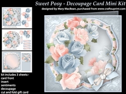Sweet Posy - Decoupage Card Mini Kit