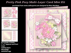 Pretty Pink Posy - Multi-Layer Card Mini Kit