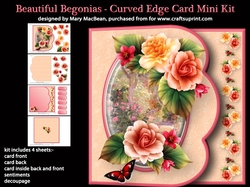 Beautiful Begonias - Curved Edge Card Mini Kit