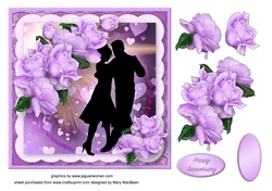 Anniversary Dance Decoupage Card Front
