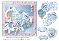 Perfect Posy Decoupage Card Front
