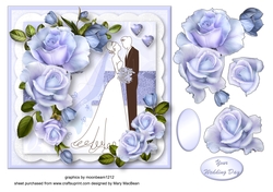 Wonderful Wedding Decoupage Card Front