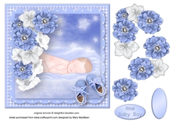 Little Baby Boy Decoupage Card