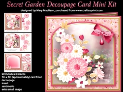Secret Garden Decoupage Card Mini Kit