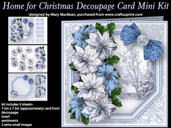 Home for Christmas Decoupage Card Mini Kit