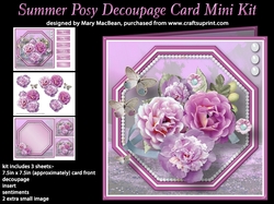 Summer Posy Decoupage Card Mini Kit