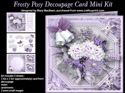 Frosty Posy Decoupage Card Mini Kit