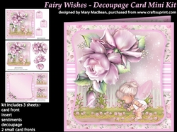 Fairy Wishes Decoupage Card Mini Kit
