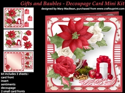 Gifts and Baubles Decoupage Card Mini Kit