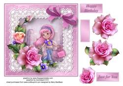 An Afternoons Shopping Decoupage Card Front