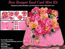 Rose Bouquet Easel Card Mini Kit