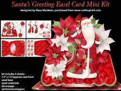 Santas Greeting Easel Card Mini Kit